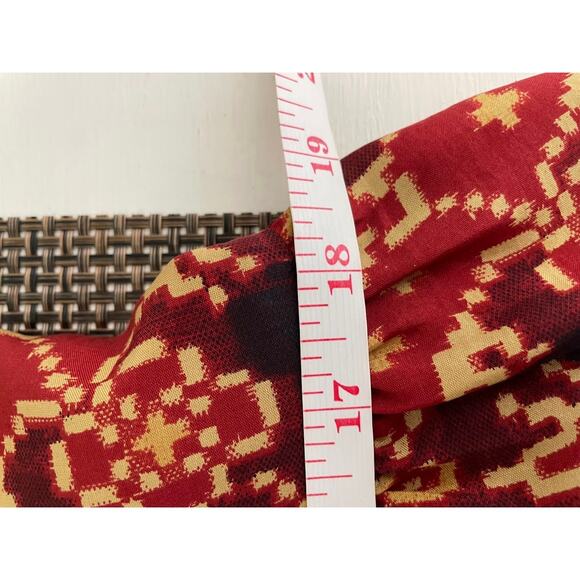 Lauren Ralph Lauren Western Silk Sundress Red Boho Print Sleeveless Womens 12P - Picture 13 of 14